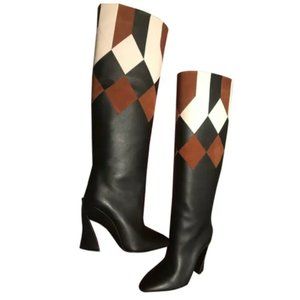 Salvatore Ferragamo Antea Patchwork Leather Boots